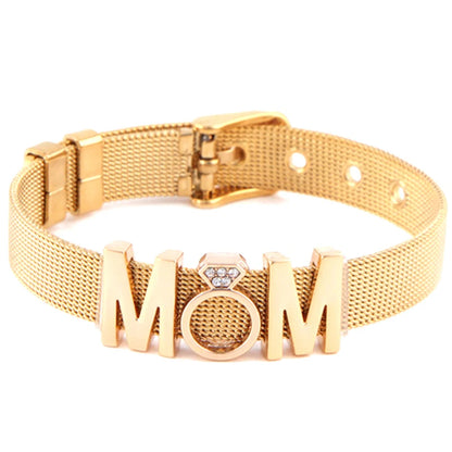 Crystal mom Camera Hollow Love Beads Charm Bracelets Bangle