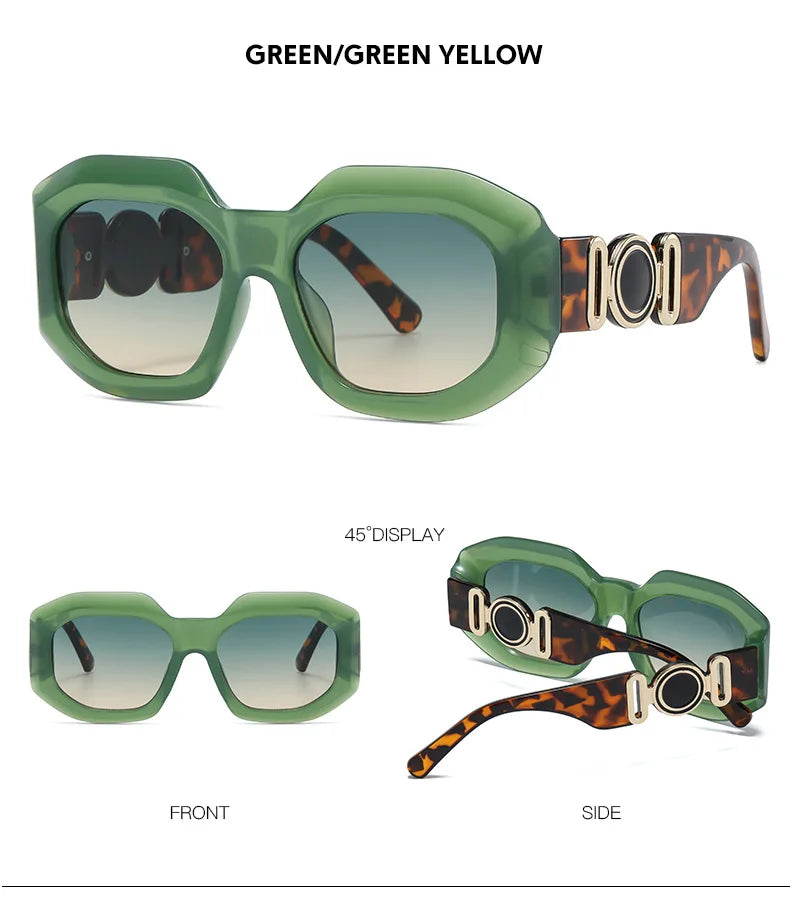 Oversized Rectangle Sunglasses – UV400 Protection