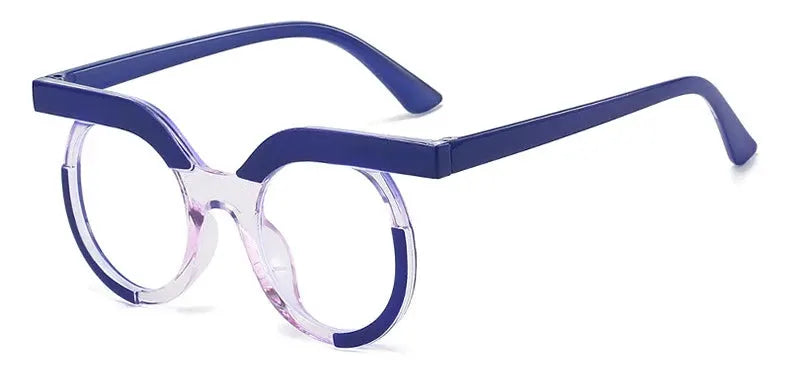 Round Transparent Blue Light Glasses – Minimal Frame by Adornity