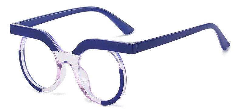 Blue Light Glasses - Women's Transparent Circular Acetate Eyeglasses Frame