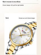 Classic Stainless Steel Watch – Quartz Luminous