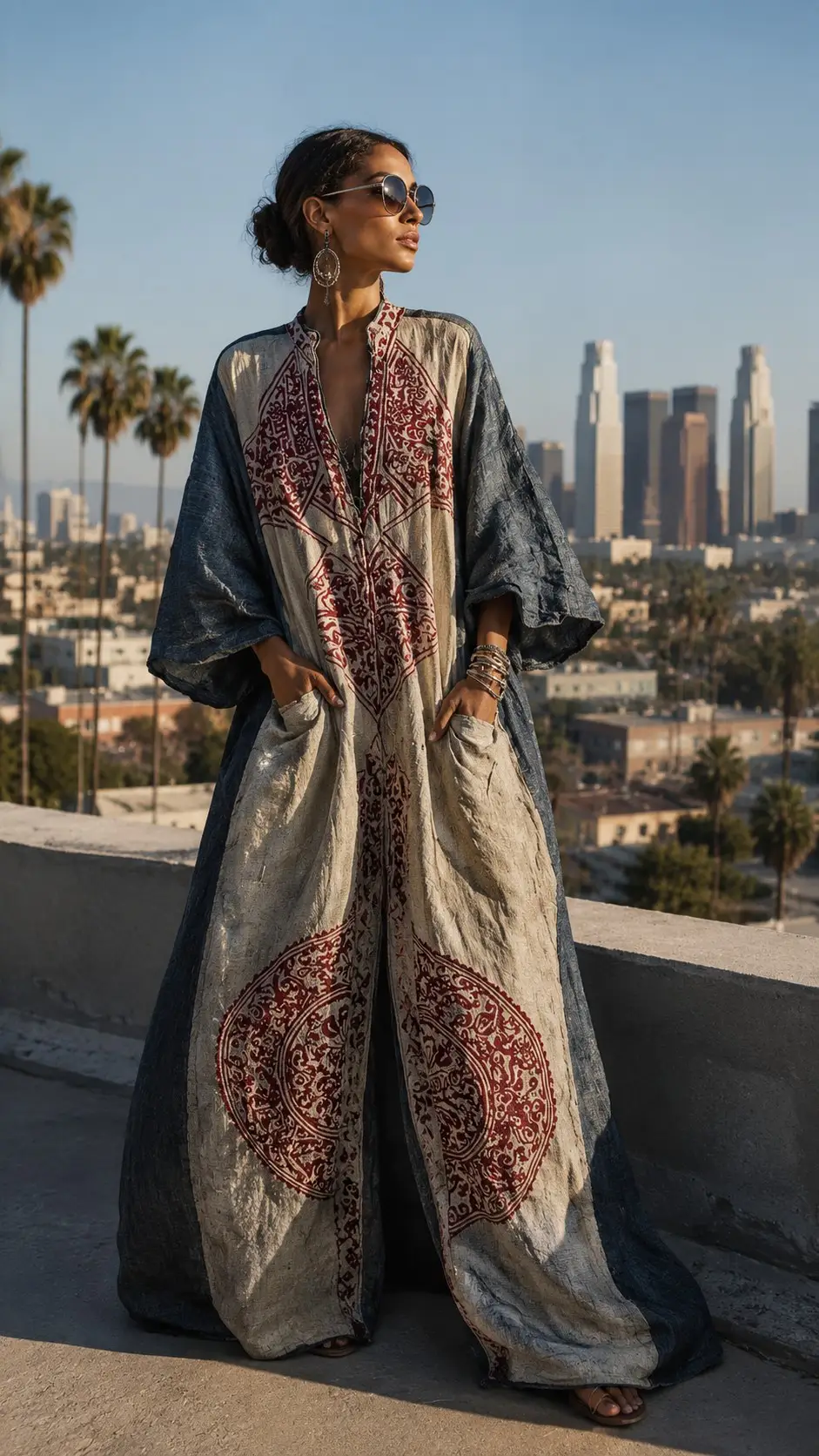 Jumpsuit Bohemian Collection Polyester Wide Leg Exclusive by Adornity