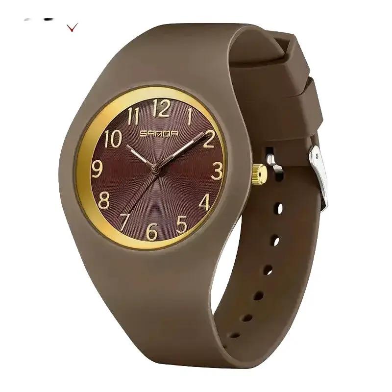 Watch Simple Luxury Quartz Silicone Strap Round Dial Exclusive by Adornity