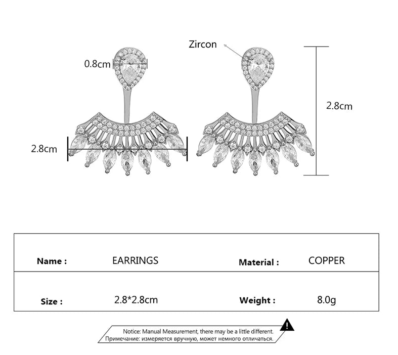 a diagram of a pair of earrings