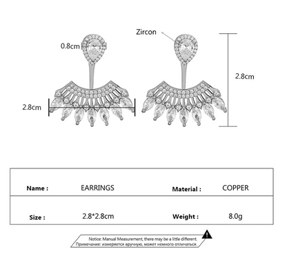 a diagram of a pair of earrings