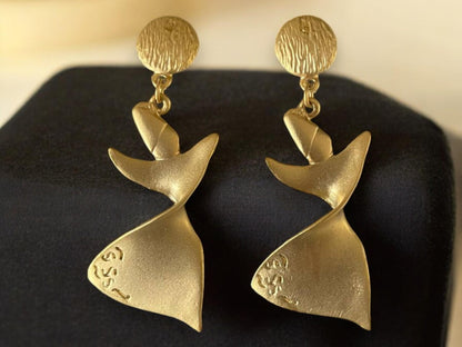 Sufi Dervish Earrings - Handmade 18K Gold-Plated Spiritual Jewelry