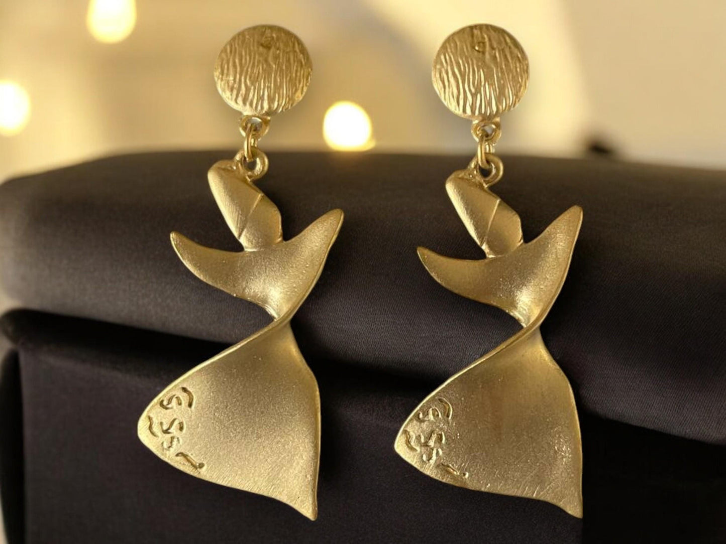 Sufi Dervish Earrings - Handmade 18K Gold-Plated Spiritual Jewelry