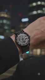 Skeleton Watch With Metal Mesh Band Exclusive Collection Faux Mechanical Quartz