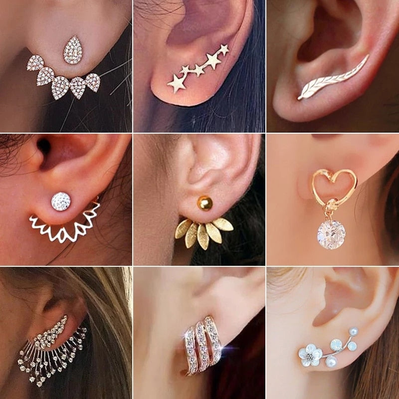 Elegant Crystal Flower Stud Earrings
 
 Add a touch of elegance to your outfit with these trendy crystal flower stud earrings. The irregular shape and intricate design make them a perfect accessory forGlam DuchessGlam DuchessElegant Crystal Flower Stud Earrings